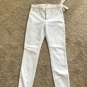 Hudson white high waisted skinny jeans